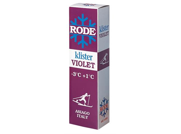 Rode Klister Violet Klister for skarpere snø. 